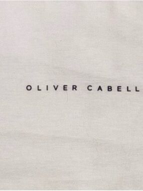 Oliver Cabell Off-White Canvas Tote with Black Logo